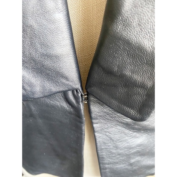 Central Park West Revolve Genuine Leather Black Blazer Jacket Size Small - Picture 7 of 9